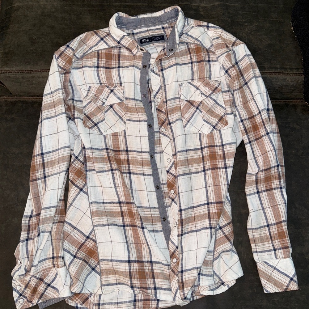 BKE long-sleeved pearlsnap shirt - size 2XL